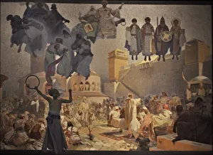 Christians Prints: The Introduction of the Slavonic Liturgy (The cycle The Slav Epic)