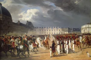 Tuileries Prints: Invalid Handing a Petition to Napoleon at the Parade in the Court of the Tuileries Palace