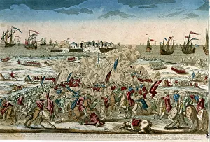 National Library Prints: Invasion of Portugal. (1762). Taking of Salvatierra on September 16