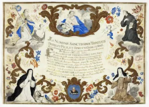 Nuns Prints: Investiture Certificate of Sister Maria Theresa Baglioni, June 5, 1717. Creator: Unknown