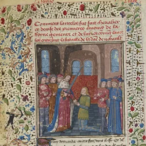 Arthurian Legend Collection: The Investiture of the Knight. From: Lancelot du Lac