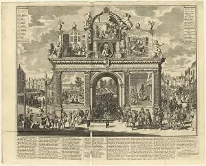 Stinginess Gallery: Investment schemes: Memorial arch erected at the burial place of ruined shareholders, 1720