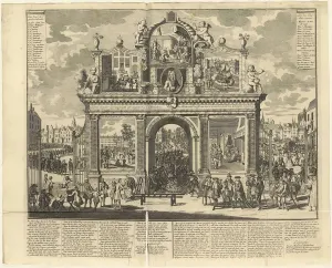 Investment schemes: Memorial arch erected at the burial place of ruined shareholders, 1720
