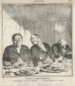 Controversy Prints: Un invite a un diner d'hippophages: Vous offrirai-je encore un peu