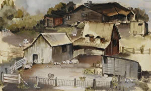 Smithsonian American Art Museum Collection: Iowa Farm, n.d. Creator: Ruth Ziegler