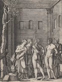 Iphigenia Gallery: Iphigenia, ca. 1514-36. Creator: Agostino Veneziano