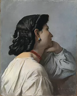 Euripides Collection: Iphigenia (Head study). Artist: Feuerbach, Anselm (1829-1880)