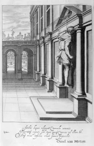 Michel De Prints: Iphis hangs himself in despair that he could not gain Anaxarete