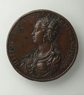 Jewelry And Adornments Prints: Ippolita di Ferdinando Gonzaga (image 1 of 2), 1551. Creator: Leone Leoni