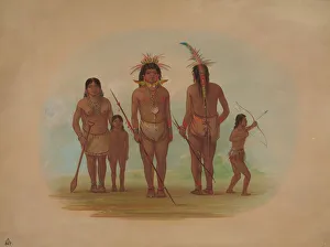 Peru South America Prints: Five Iquito Indians, 1854 / 1869. Creator: George Catlin