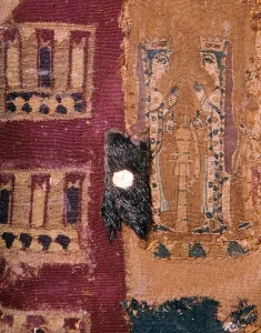 Detail of an Iranian cloth shabrack, found in a Scythian tomb, 5th century BC Detail of an Iranian cloth shabrack, found in a Scythian tomb, 5th century BC