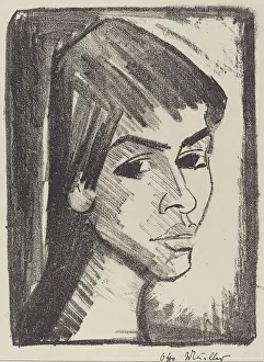 Lips Prints: Irene Altman, 1921/1922. Creator: Otto Mueller