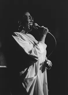 Basie Count Prints: Irene Reid, Count Basie Orchestra, London 1990. Creator: Brian Foskett