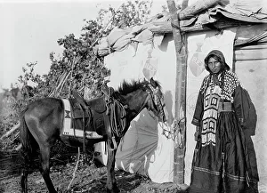 Shack Prints: Irene Rock, an Assinaboine [sic] schoolgirl at Fort Belknap, c1907. Creator: Unknown
