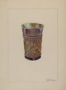 Holloway T Prints: Iridescent Jar, c. 1937. Creator: Thomas Holloway