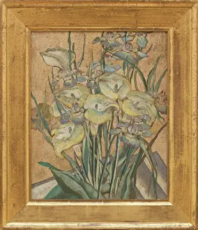 Stem Prints: Irises and Calla Lilies, between c1890 and 1905. Creator: Maria Oakey Dewing