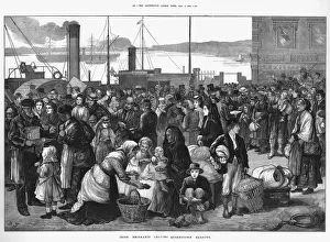 Anticipation Prints: Irish emigrants leaving Queenstown (Cobh), the port for Cork, for the United States, 1874