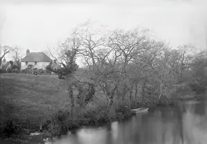 Irish Republic Prints: Irish farm house with thatched roof