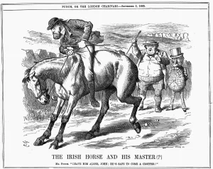 Charles Stewart Prints: The Irish Horse and Master (?), 1885. Artist: John Tenniel