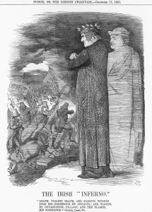 Anarchy Gallery: The Irish Inferno, 1881. Artist: Joseph Swain