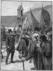 United Gallery: Irish nationalists at Mullinahone acclaiming William Smith O Brien as their leader, July 1848