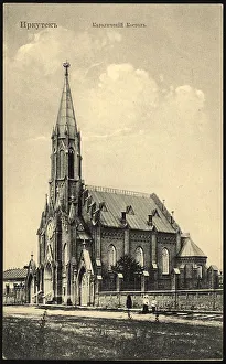 Pi Makushina I Vm Posokhina Prints: Irkutsk. Catholic Church, 1904-1917. Creator: Unknown