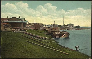Angara Prints: Irkutsk Embankment of the Angara River, 1904-1917. Creator: Unknown