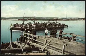 Irkutsk pontoon boat on the Angara River, 1904-1914. Creator: Unknown