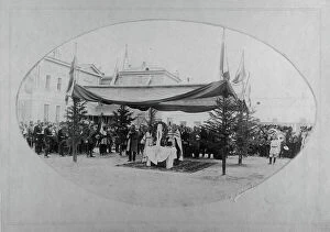 Crowd Collection: Irkutsk Voluntary Fire Society. Prayer service on July 8, 1894...., 1894. Creator: R Prorokov