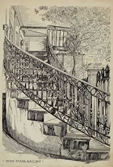 Artists Notes Prints: Iron Balcony, c. 1936. Creator: Thomas Byrne