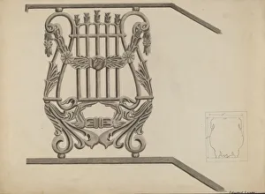 Bannisters Collection: Iron Bannister, c. 1936. Creator: Edward L Loper