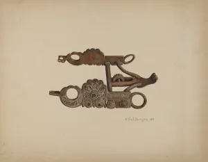 Tack Prints: Iron Bit, 1939. Creator: Ethel Dougan