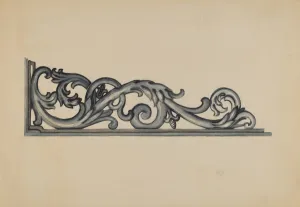 Albert Eyth Gallery: Iron Bracket, c. 1937. Creator: Albert Eyth