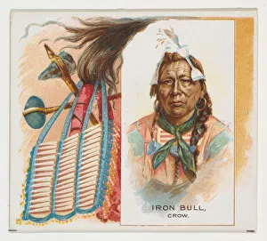 Tomahawk Prints: Iron Bull, Crow, from the American Indian Chiefs series (N36) for Allen &amp
