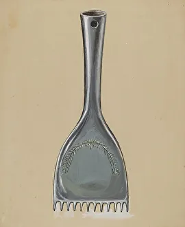Pearce Prints: Iron Carpet Stretcher, c. 1936. Creator: Edgar L. Pearce