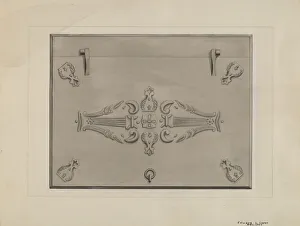 Edward L Loper Prints: Iron Cellar Door, c. 1936. Creator: Edward L Loper