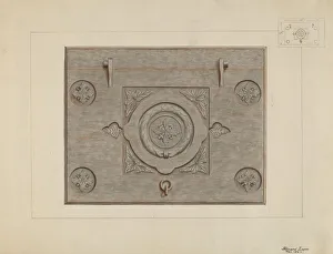 Iron Cellar Door, c. 1936. Creator: Edward L Loper