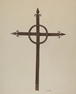 Langden Brown Prints: Iron Cross, c. 1938. Creator: H. Langden Brown