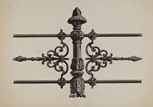 Iron Fence, c. 1936. Creator: Florence Huston