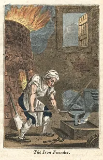 Smelting Prints: The Iron Founder, Rotherham, Yorkshire, 1821