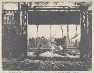 Charleroi Wallonia Hainaut Belgium Prints: The Iron Gate, Charleroi, 1911. Creator: Joseph Pennell