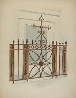 Al Curry Collection: Iron Gate and Fence, c. 1936. Creator: Al Curry