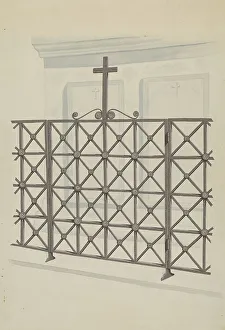 Joseph L Prints: Iron Gate and Fence, c. 1936. Creator: Joseph L. Boyd