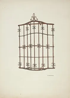 William Kieckhofel Prints: Iron Grille, 1941. Creator: William Kieckhofel