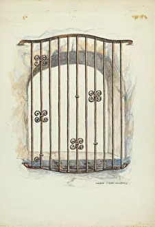 Iron Grille at Window, 1935 / 1942. Creator: Harry Mann Waddell