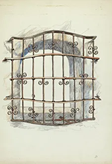 Iron Grille at Window, 1935 / 1942. Creator: Harry Mann Waddell