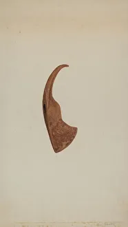 Hatchet Prints: Iron Hatchet Head, c. 1938. Creator: Sydney Roberts