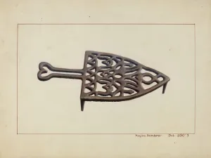 Trivet Prints: Iron Holder, c. 1938. Creator: Regina Henderer