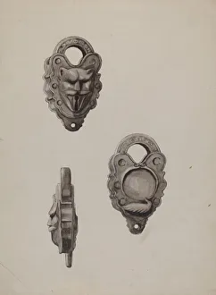 Iron Lock, c. 1937. Creator: Majel G. Claflin