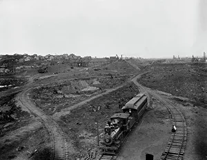 Iron Industry Prints: Iron Mines, Ironwood, Mich. between 1880 and 1899. Creator: Unknown
